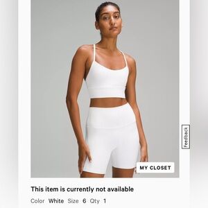 NEW LULULEMON FLOW Y LONGLINE BRA SIZE 6